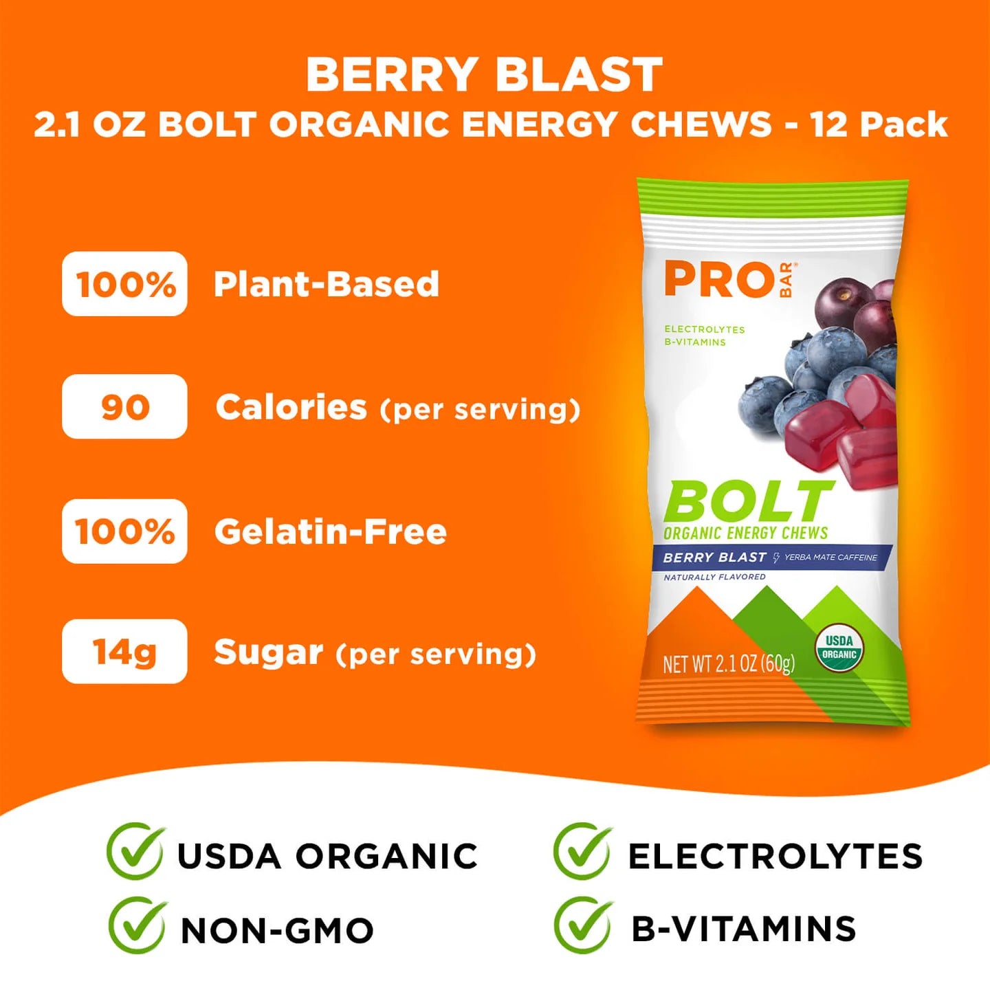 ProBar Bolt Energy Chews - Berry Blast