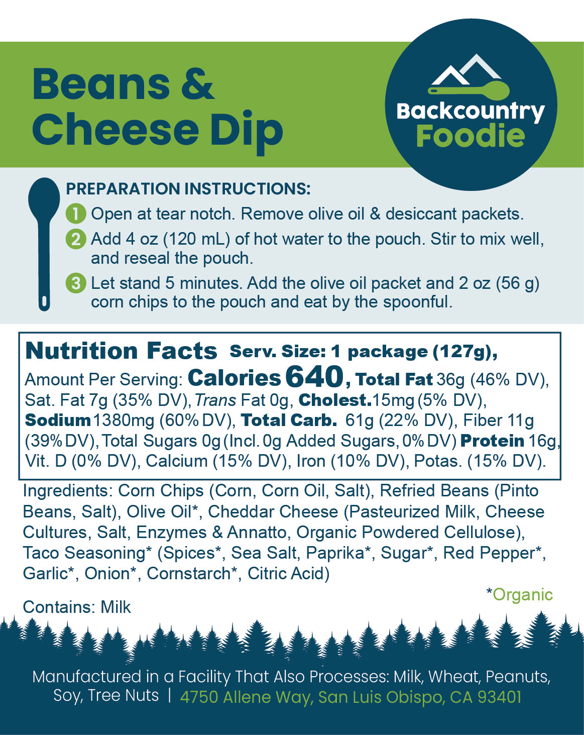 Backcountry Foodie - Beans & Cheese Dip with Chips