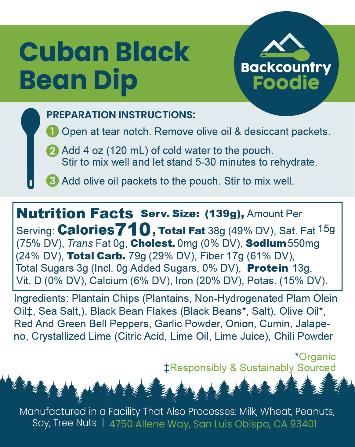 Backcountry Foodie - Cuban Black Bean Dip with Chips