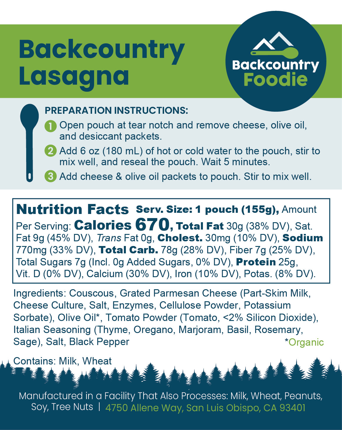 Backcountry Foodie - Backcountry Lasagna