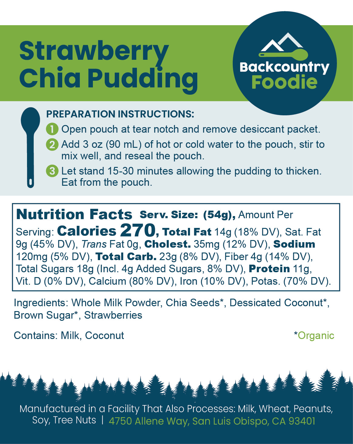 Backcountry Foodie - Strawberry Chia Pudding