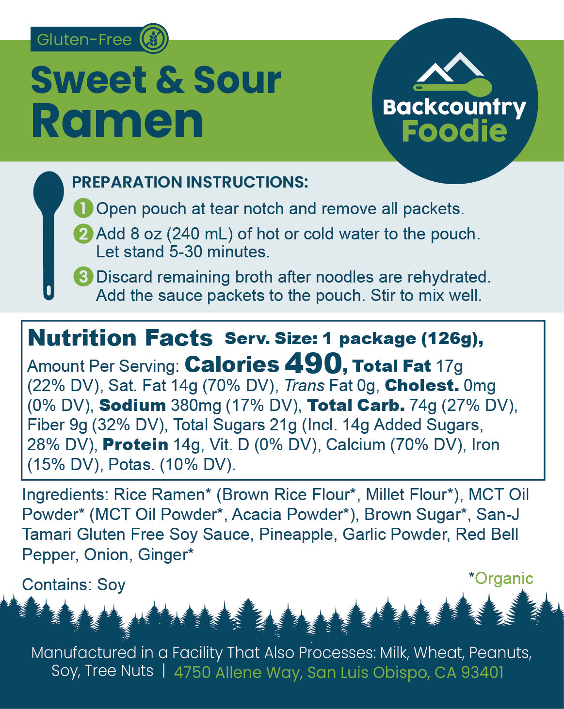 Backcountry Foodie - Sweet & Sour Ramen, Guten-Free