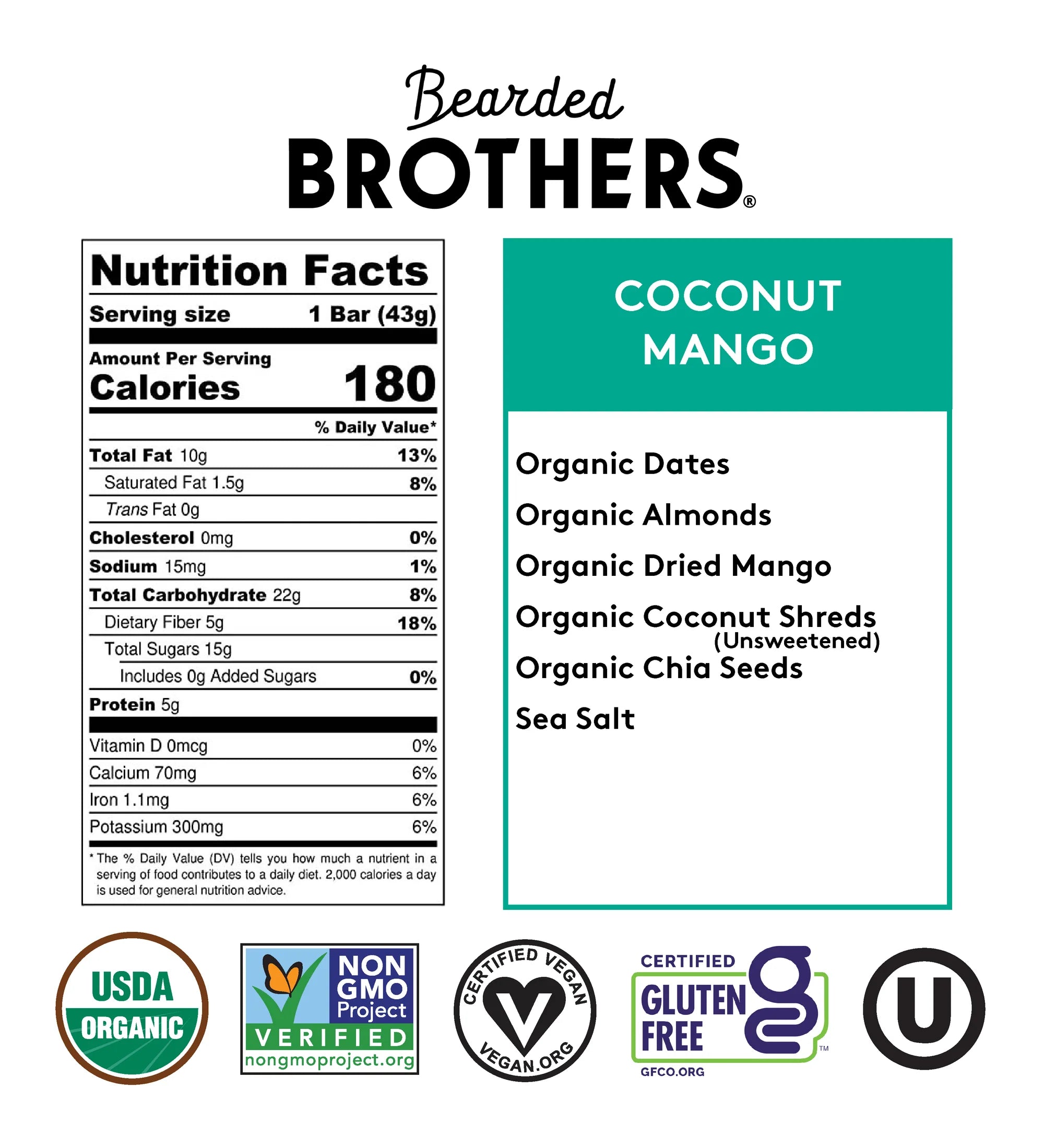 Bearded Brothers - Coconut Mango Bar