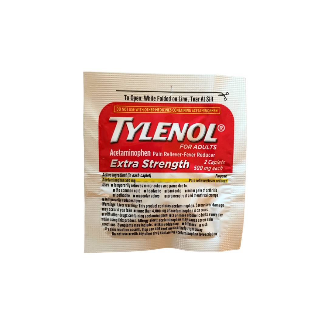 Tylenol - Extra Strength Acetaminophen 500 mg x 2 Caplets Packet SALE!