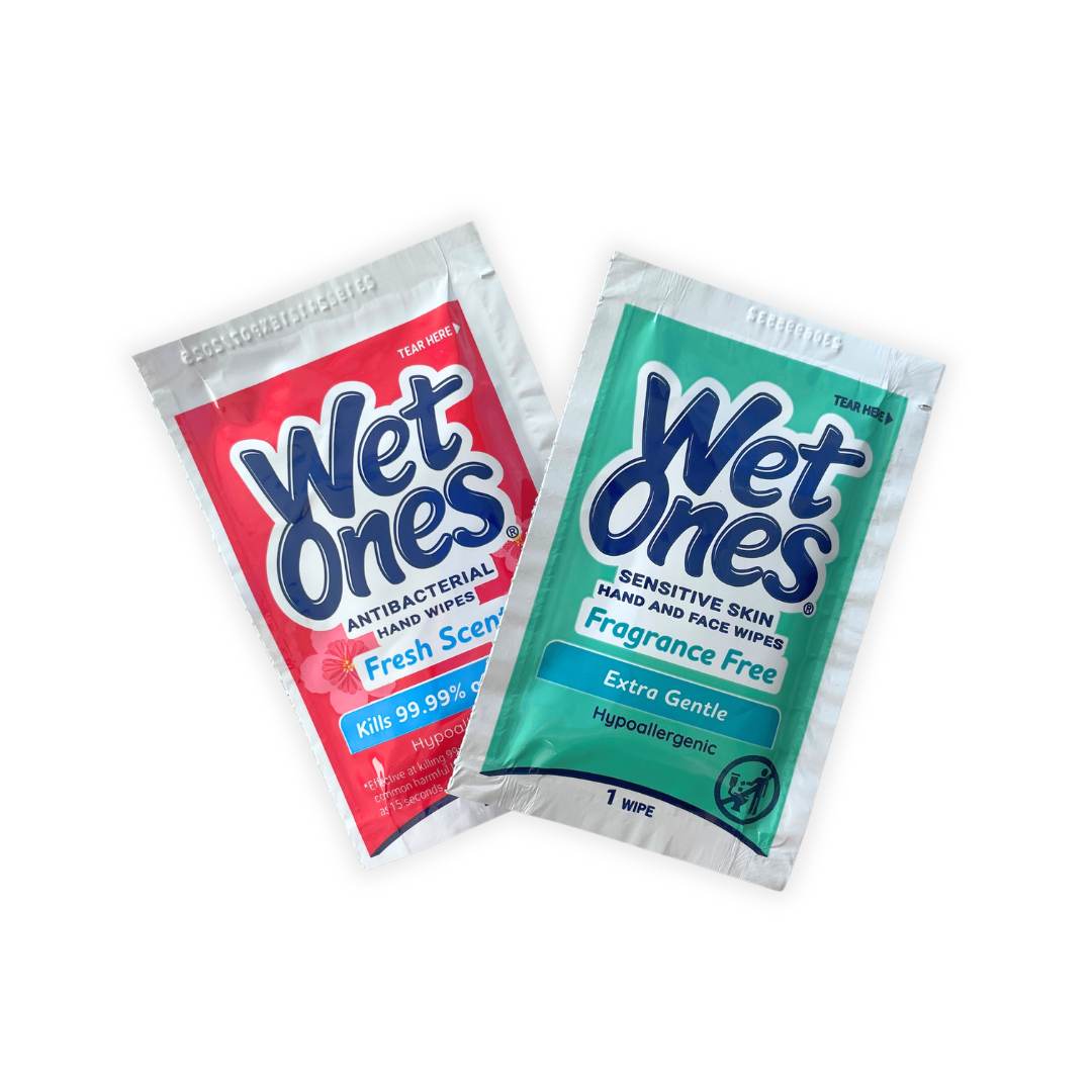 Wet Ones - Hypoallergenic Hand & Face Wipes Singles