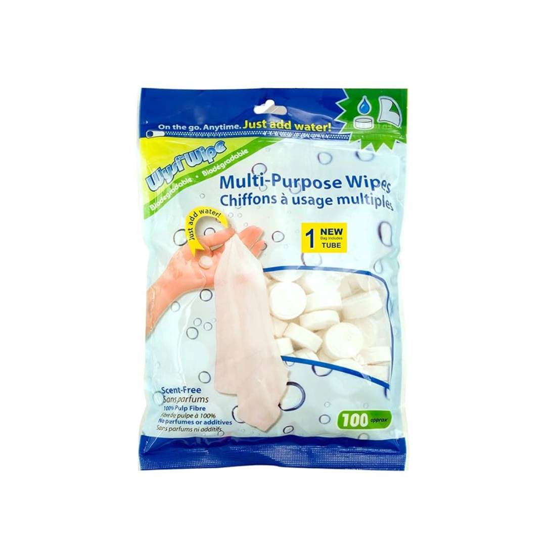 WYSI - Multi-Purpose Expandable Wipes, Just Add Water Biodegradable Tablets